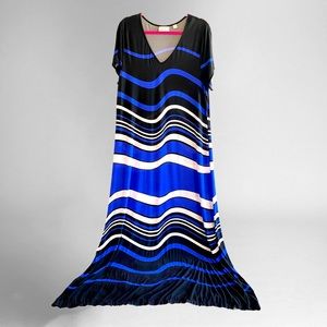 Blue Black Swirl Maxi dress